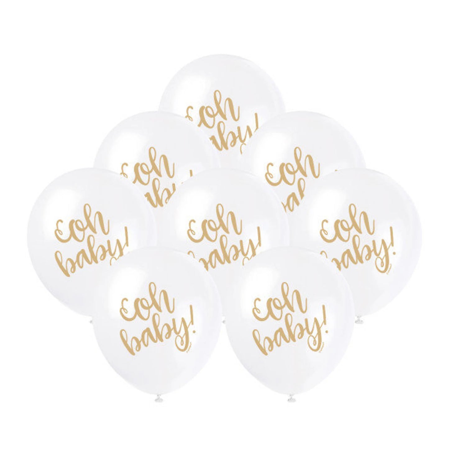 Oh Baby | Baby Shower Balloons | 8 Pack