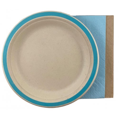Napkins/Serviettes | Light Blue & Kraft