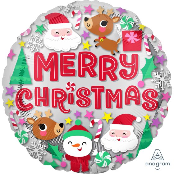 Christmas Foil Balloon- Silver