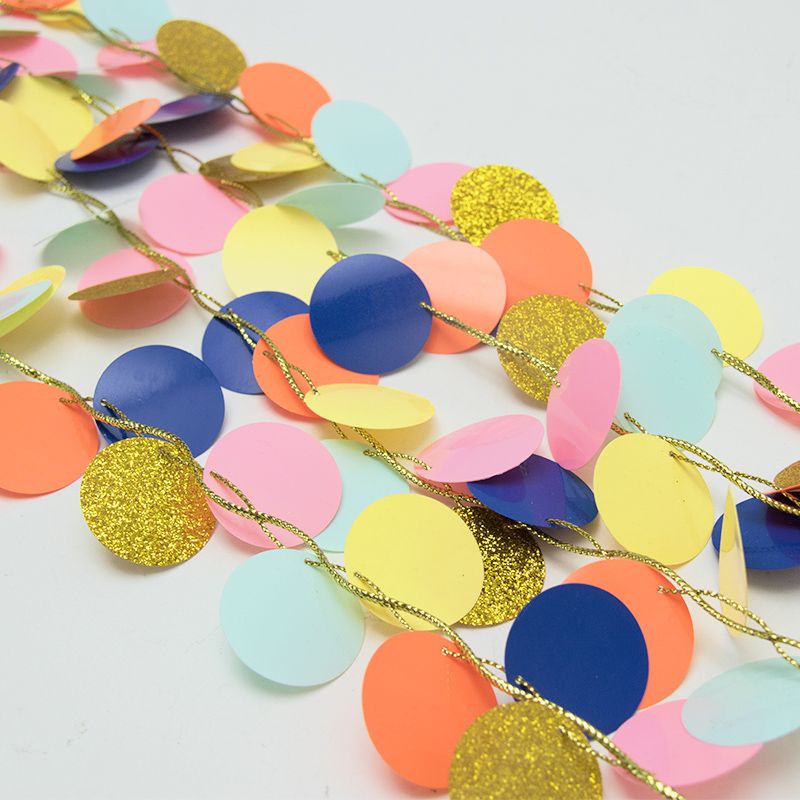 Rainbow confetti garland