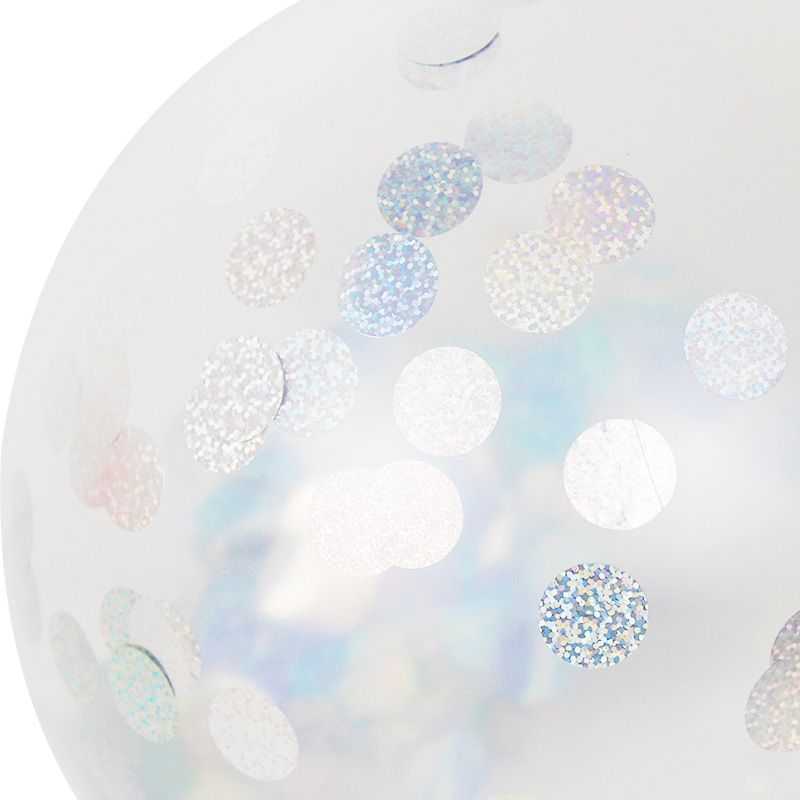 Silver Confetti Balloons