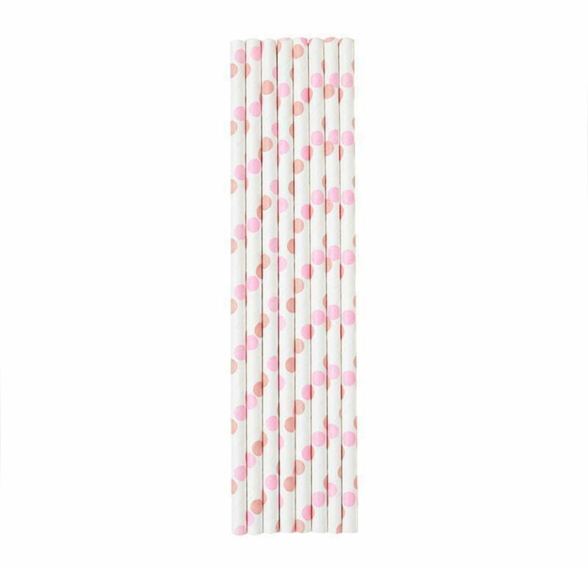 Paper Straws | Pink Polkadot | Pack of 8