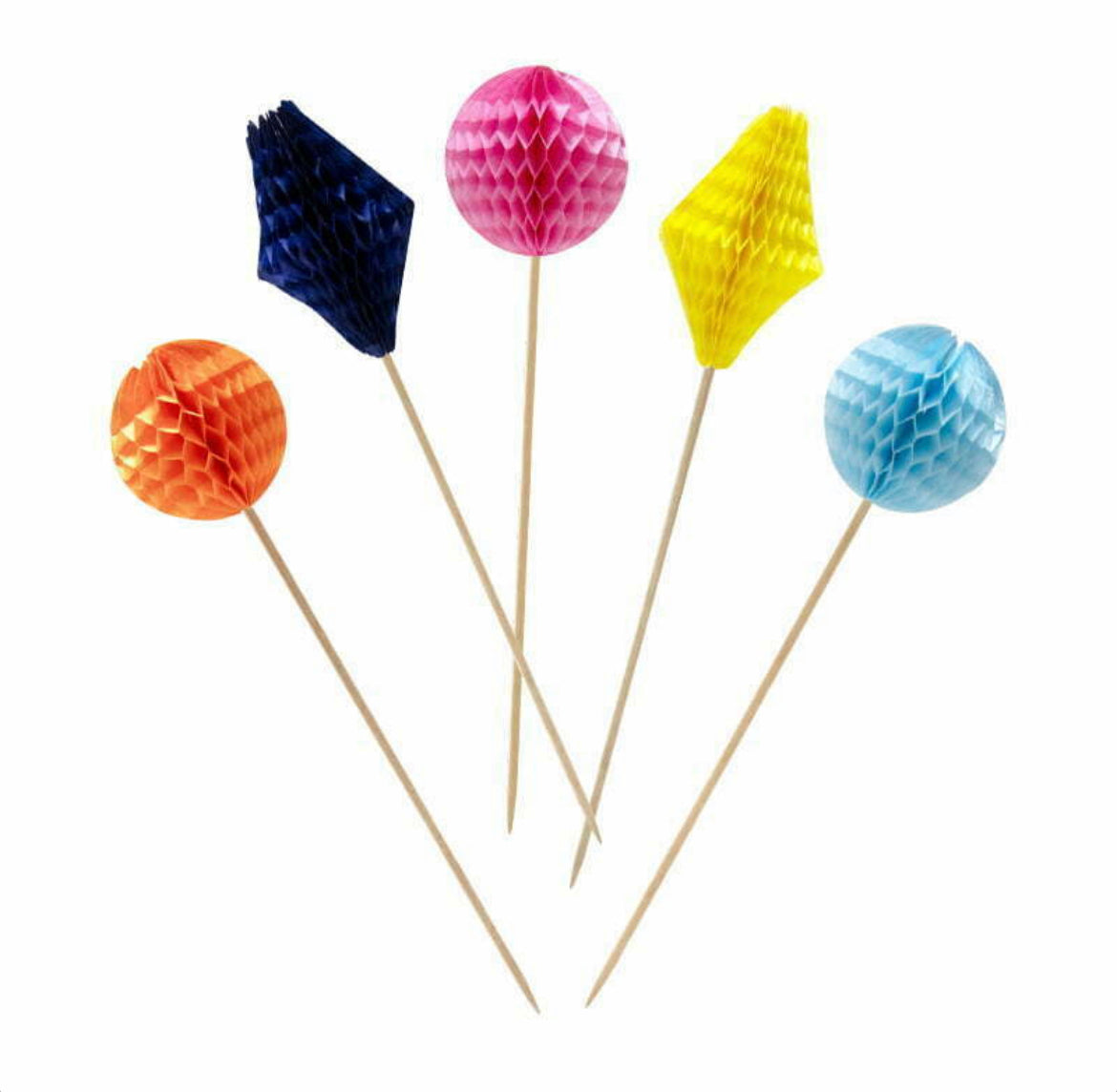 Honeycomb Cake Picks | 5 Pieces