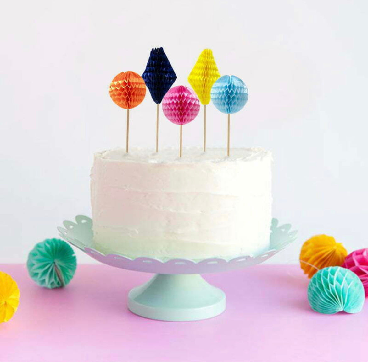 Honeycomb Cake Picks | 5 Pieces