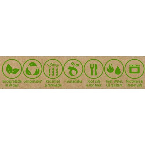 Sugarcane Lunch Plates | White