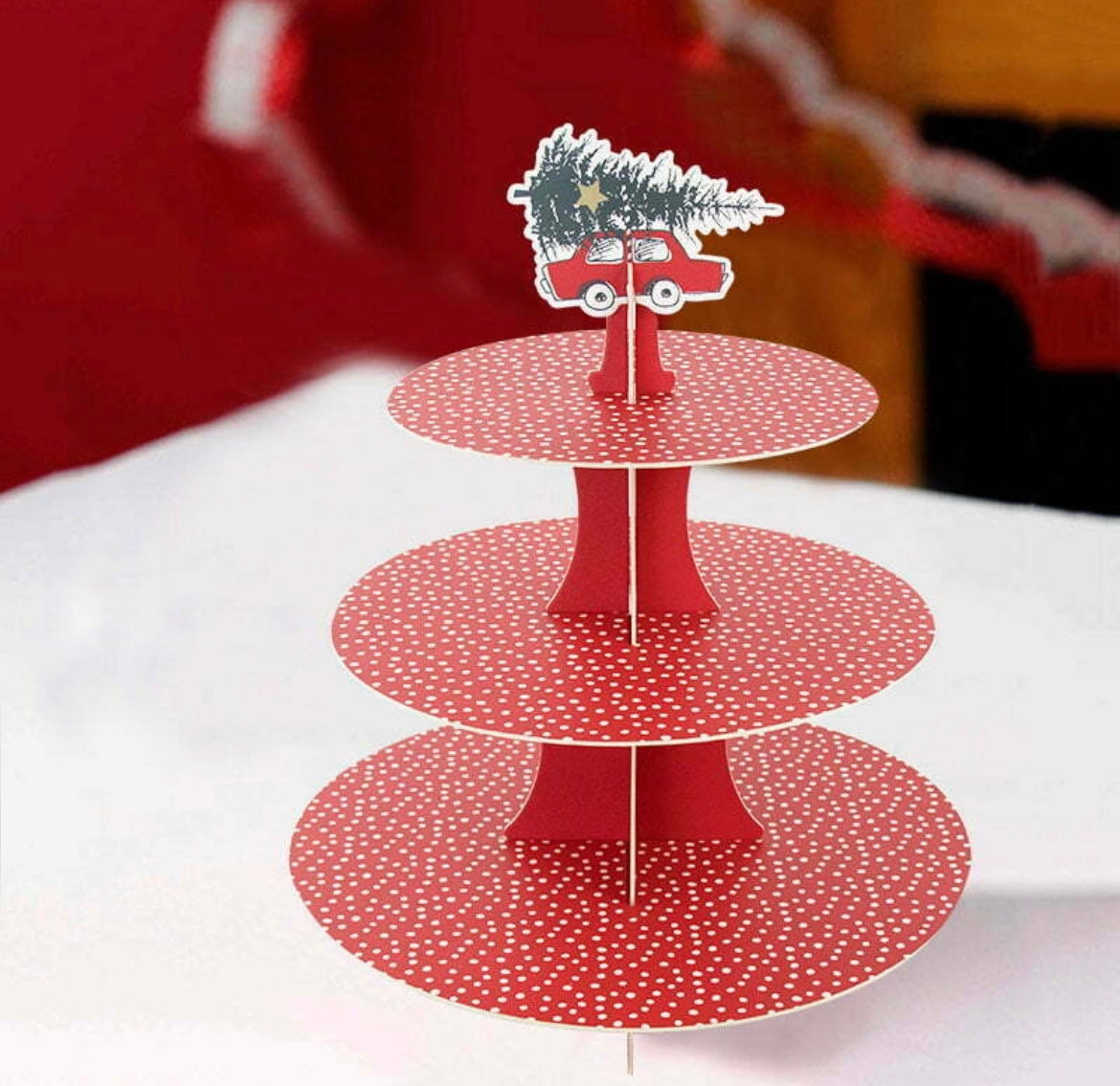 Cupcake stand- Christmas theme