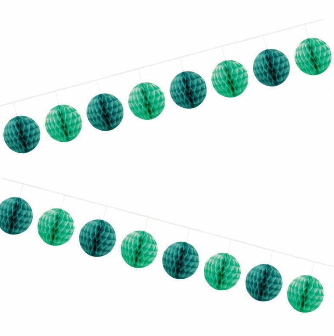 Green Honeycomb Garland