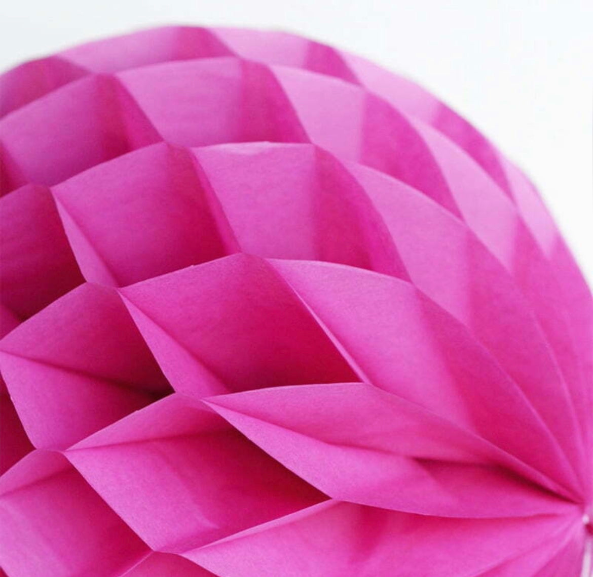 25cm Honeycomb Hanging Decoration | Hot Pink