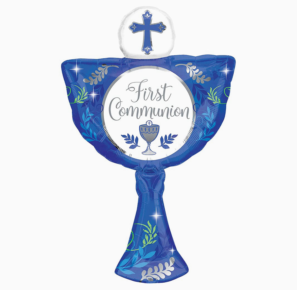 First Communion Foil Balloon Bouquet | Blue