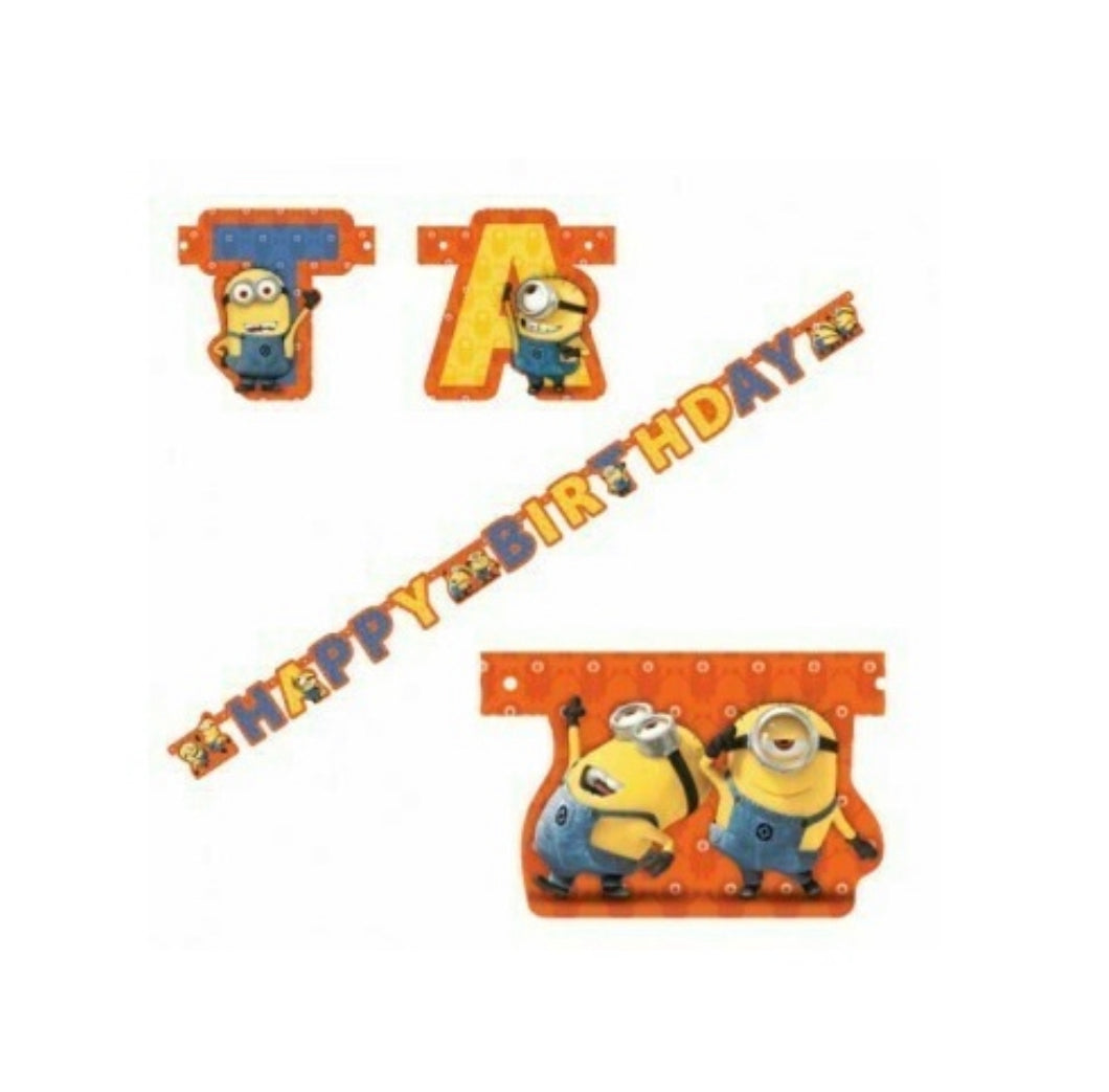Minions Despicable Me "Happy Birthday" Banner Bunting