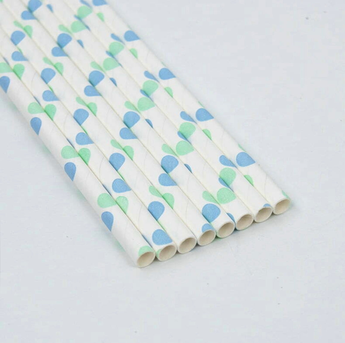 Paper Straws | Blue Polkadot | Pack of 8