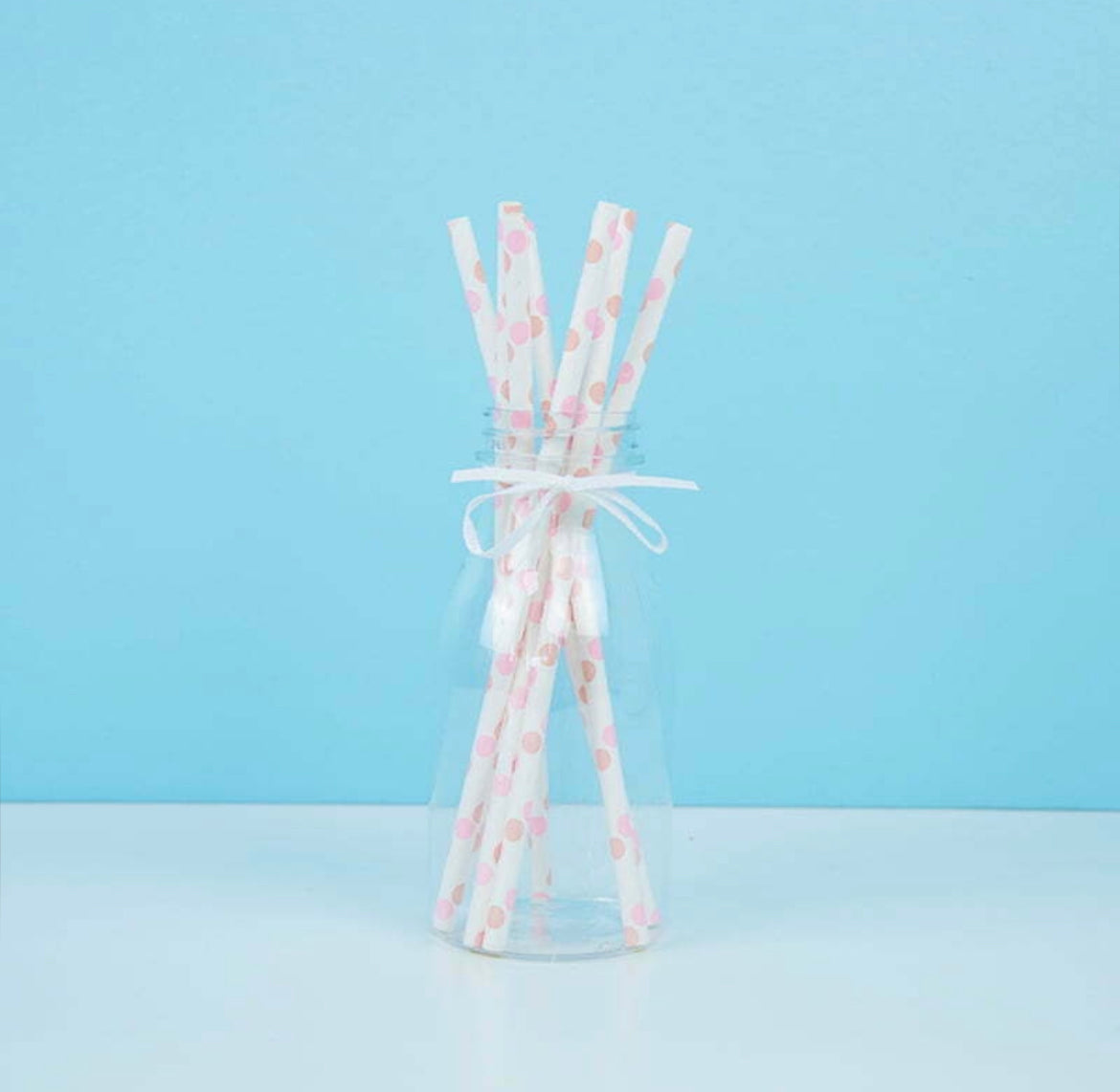 Paper Straws | Pink Polkadot | Pack of 8