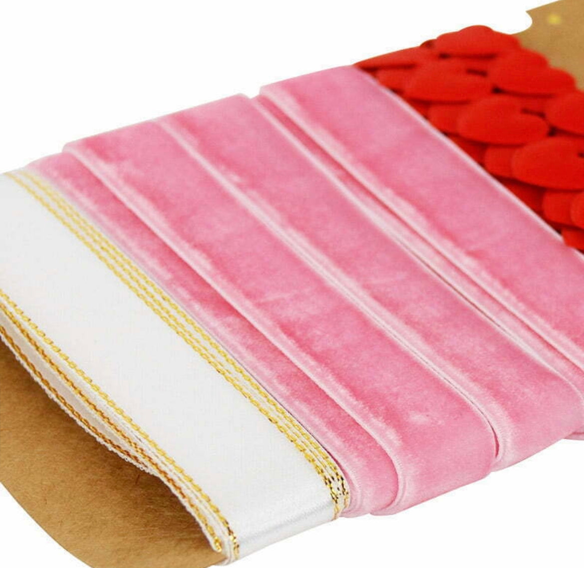 Gift Wrapping Ribbon - Red, Pink & White