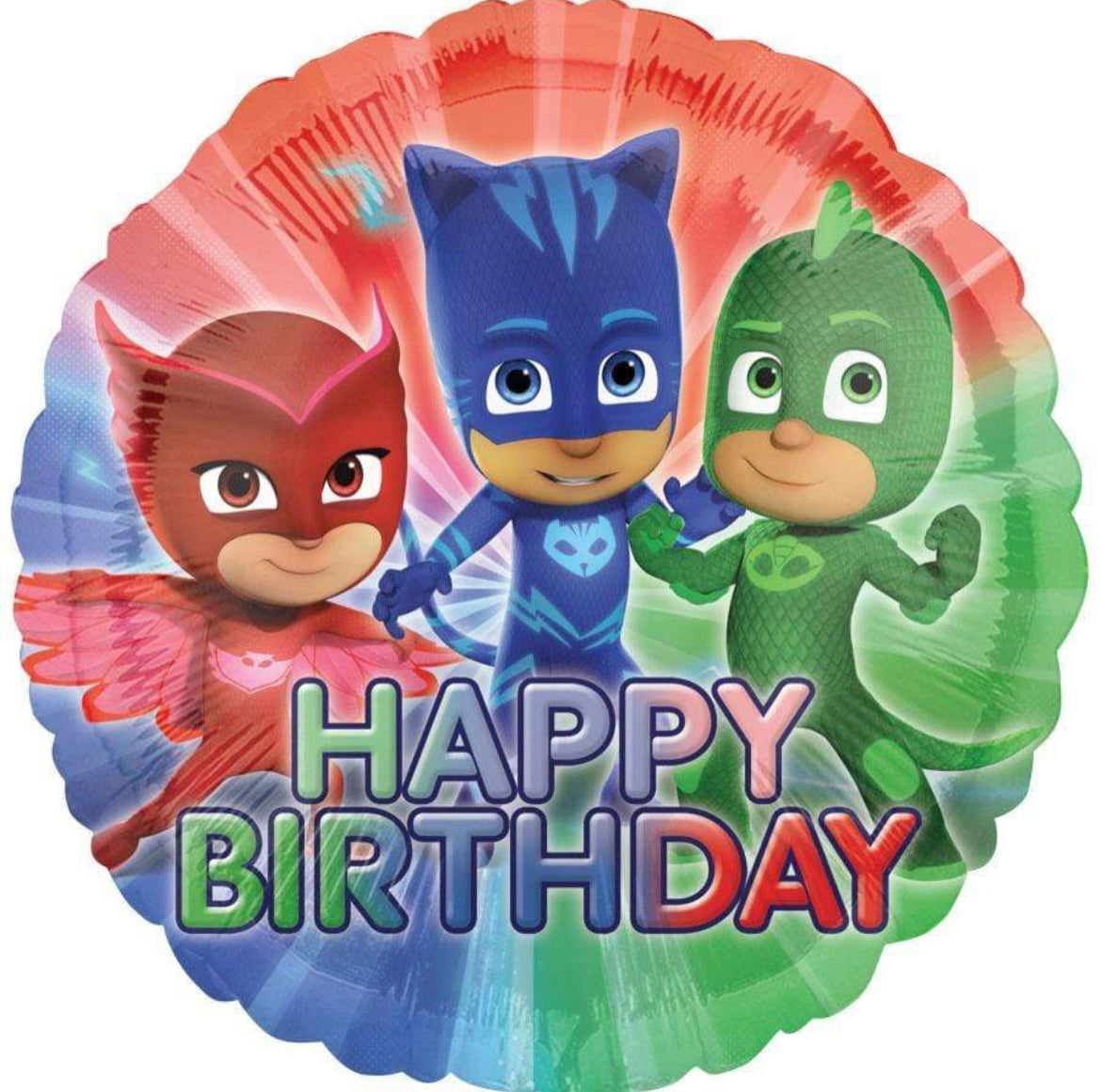 45cm Happy Birthday Foil Balloon | PJ Masks