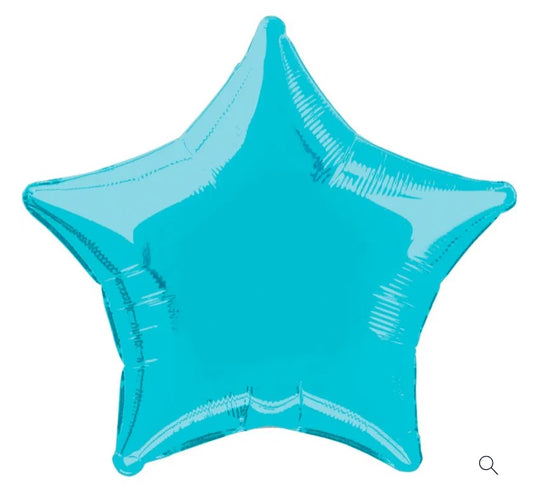 Foil Star Balloon- Light Blue