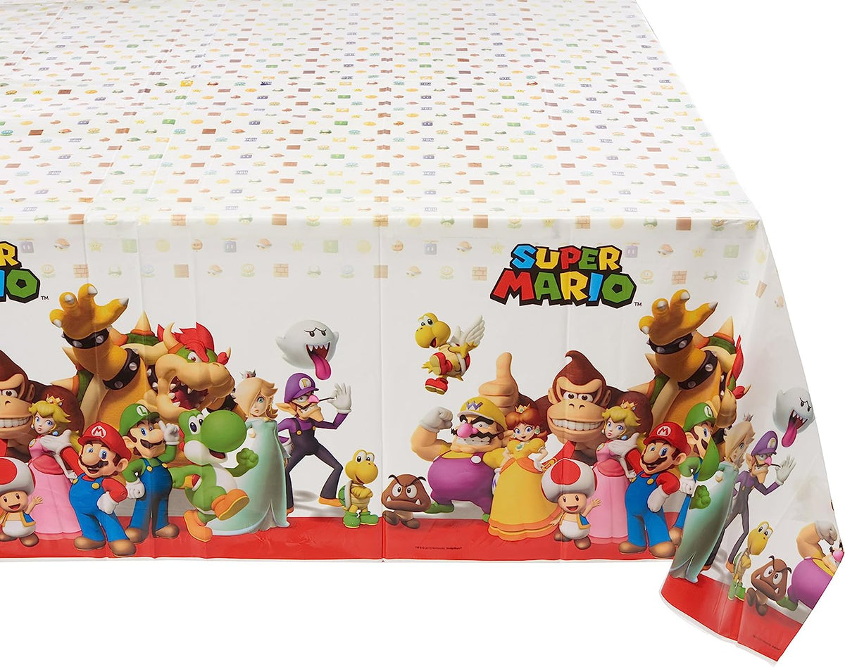Mario Table Mat Super Mario Brothers Plastic Tablecloth – Party On Alice