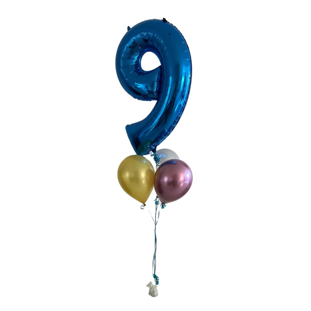 Foil Number and Latex Bunch of Balloons | Inflated
