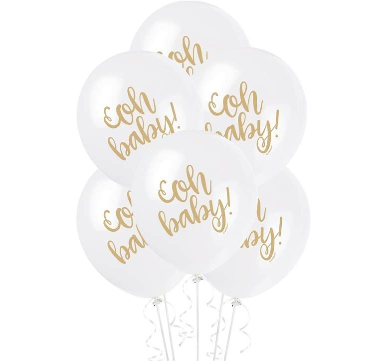 Oh Baby | Baby Shower Balloons | 8 Pack