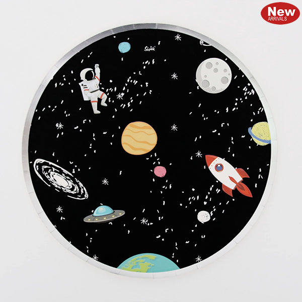 23cm Space Paper Plates | Pack of 12