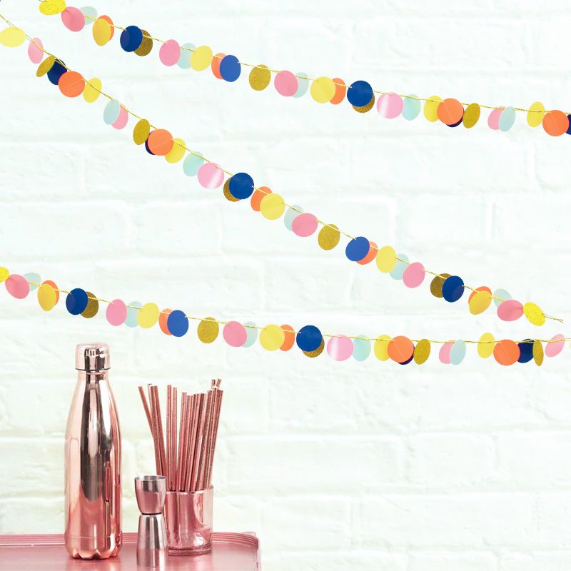 Rainbow confetti garland