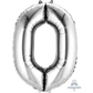 XLarge Silver Inflated Foil Numbers | 86cm