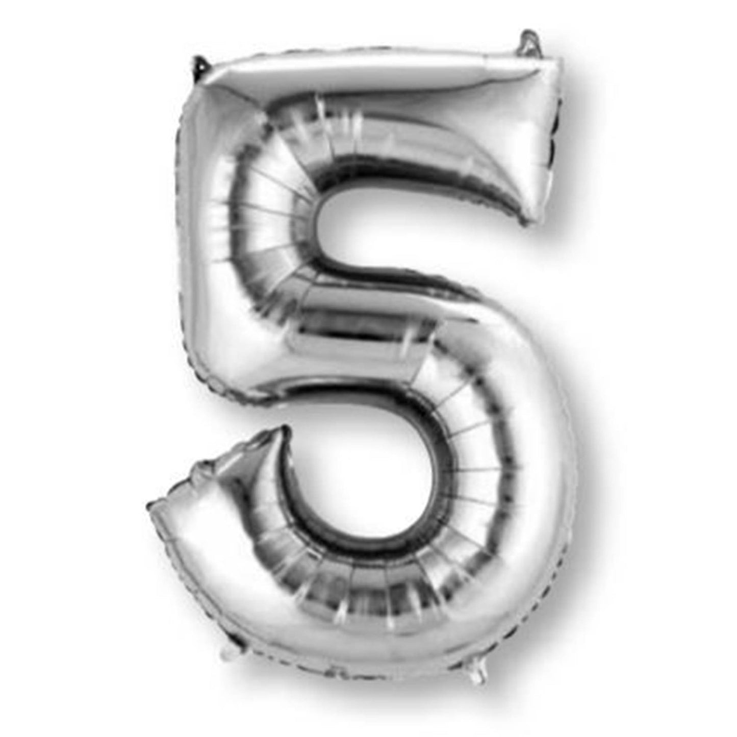 XLarge Silver Inflated Foil Numbers | 86cm