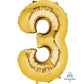 Inflated XL Gold Foil Numbers | 86cm