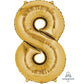 Inflated XL Gold Foil Numbers | 86cm