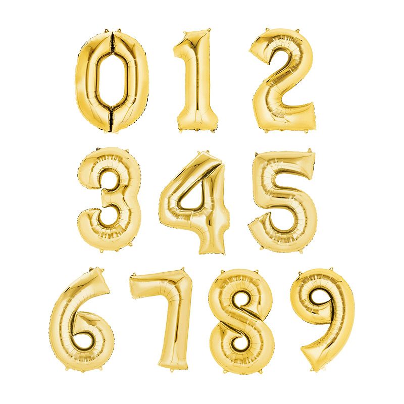 Large Gold Inflated Foil Numbers | 66cm
