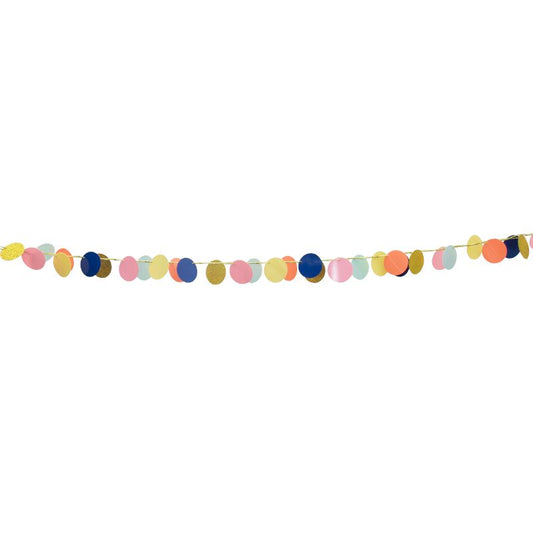 Rainbow confetti garland