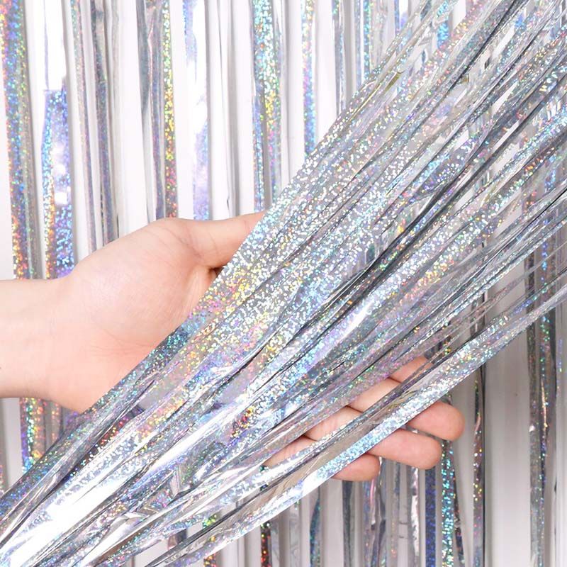 Foil Curtain | Holographic Silver