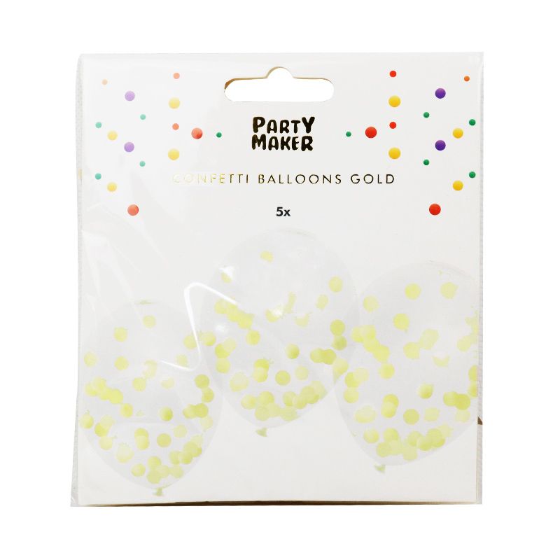 Gold Confetti Balloons | 5 Pack DIY