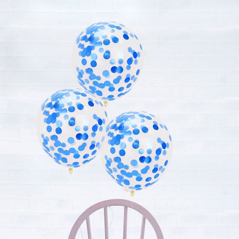 Blue Confetti Balloons | 5 Pack DIY