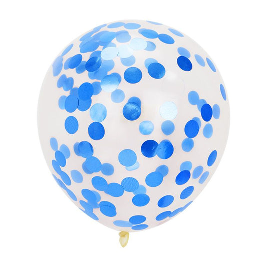 Blue Confetti Balloons | 5 Pack DIY