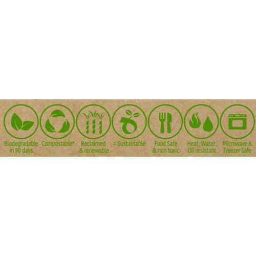 18cm Sugarcane Lunch Plates | Natural