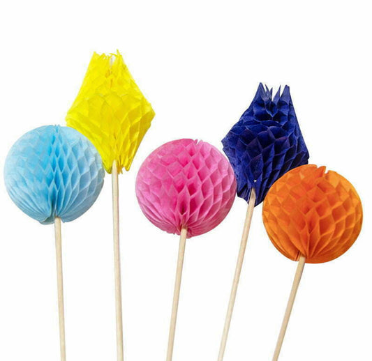 Honeycomb Cake Picks | 5 Pieces