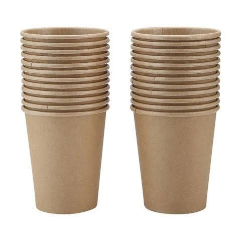 Natural Looking Kraft Brown Paper Cups