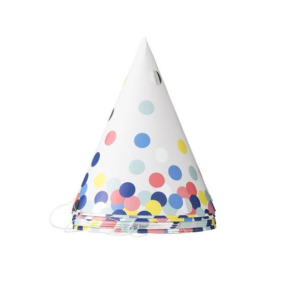 Polka Dots Paper Hats | Pack of 8