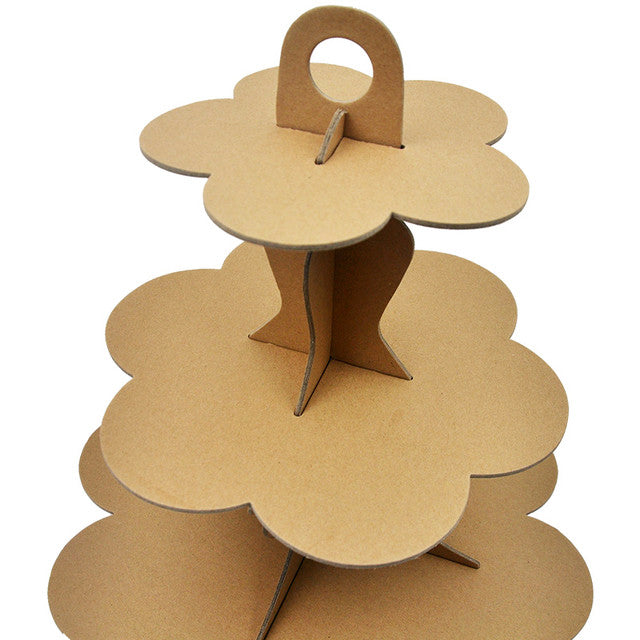 3 Tired Cardboard Cupcake Stand  | Various Colours
