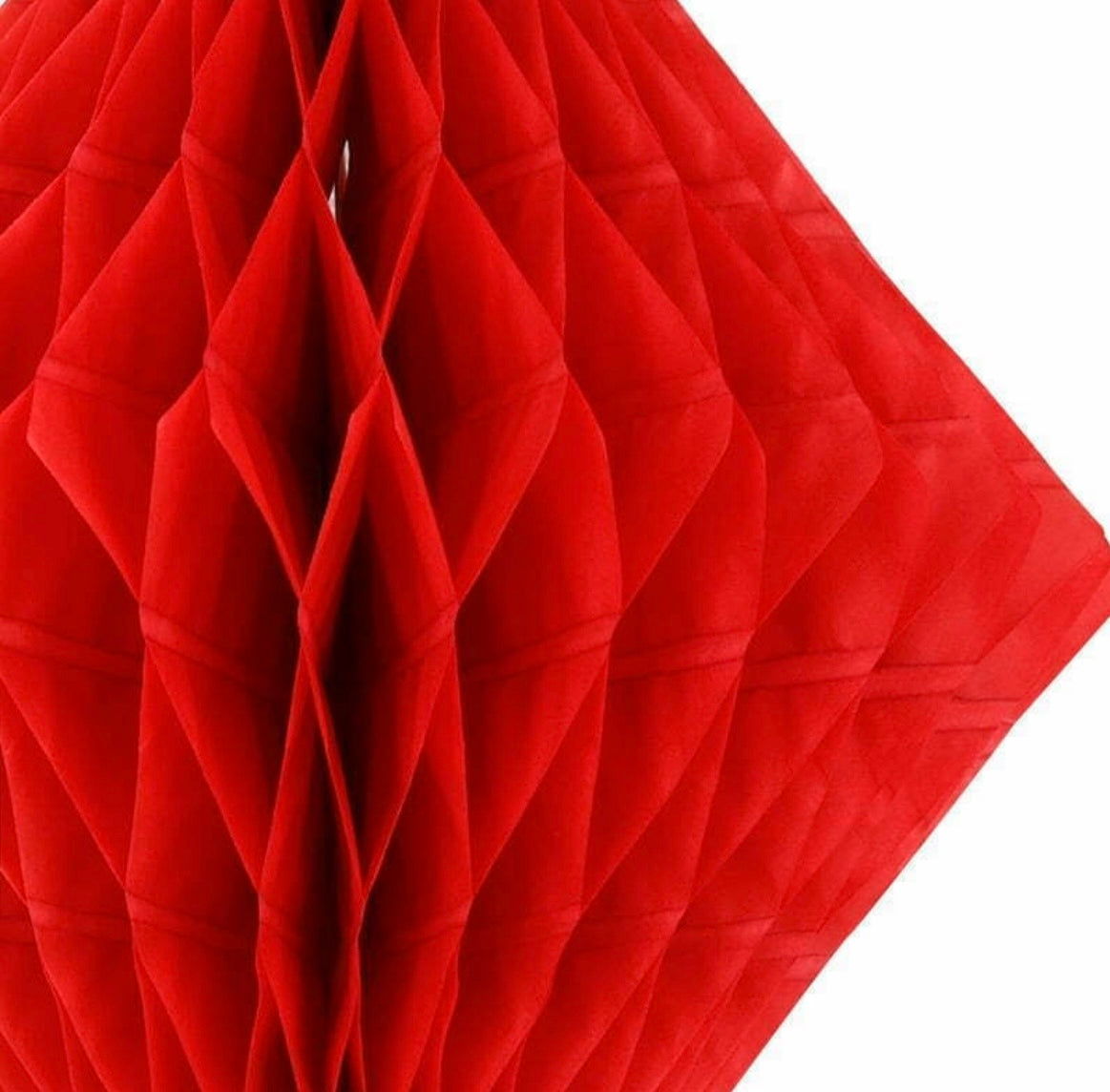 25cm Rhombus Honeycomb Decoration | Red
