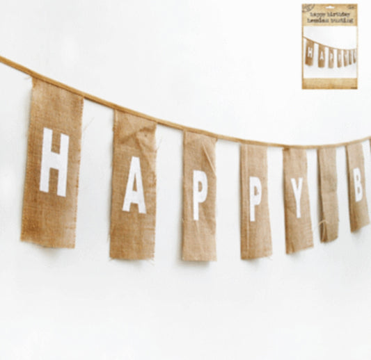 Hessian "Happy Birthday" Bunting