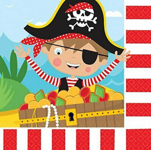 Little Pirate Napkins / Serviettes | 16 Pack