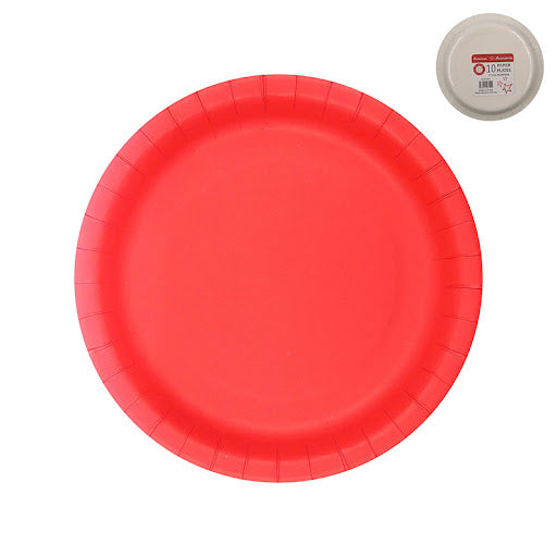 17.5 cm Premium Red Paper Snack Plates