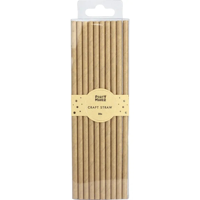 Paper Straws | Kraft Brown | Pack of 20