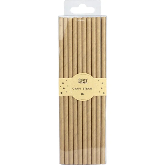 Paper Straws | Kraft Brown | Pack of 20