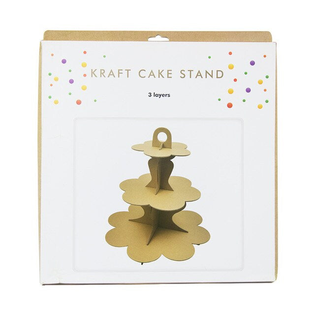 3 Tired Cardboard Cupcake Stand  