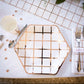 Rose Gold Plaid Stripe Paper Dessert Plates