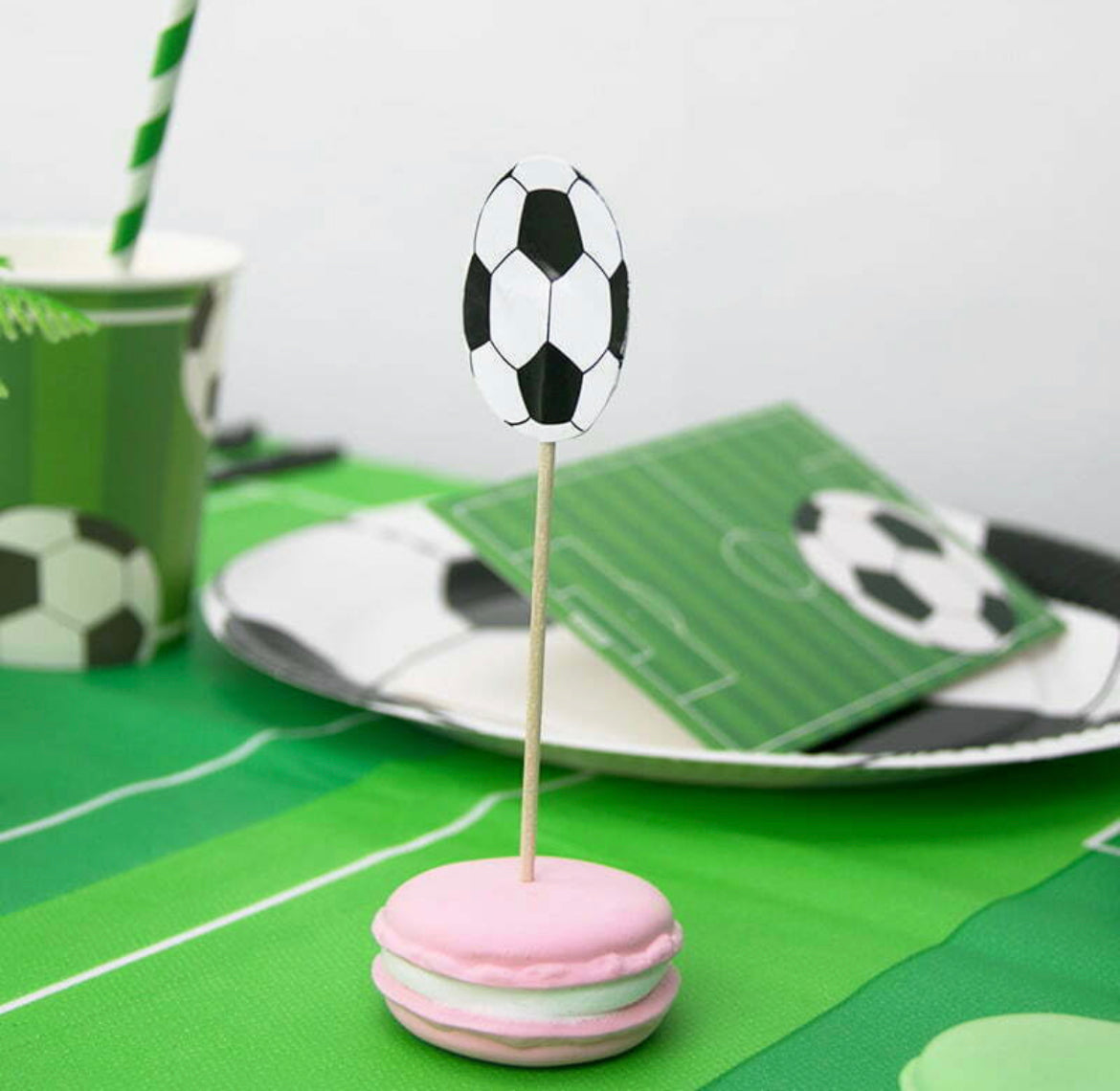 Soccer Cake Picks | 8 Pieces