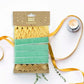Gift Wrapping Ribbon - Green, Yellow & Gold