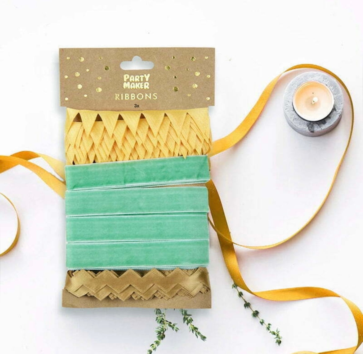 Wrapping Yellow Ribbon Gift Wrapping Ribbon - Green, Yellow & Gold – Party On Alice